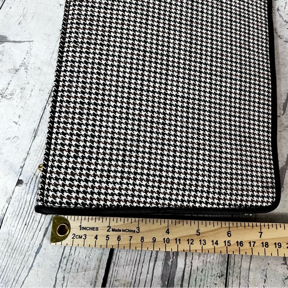 Houndstooth Bag Brown SUMMER TOMPKINS Purse Retro Art Vintage Dog Umbrella NWT - Picture 6 of 16